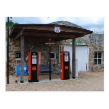 Old Gas Station on Route 66 Postcard