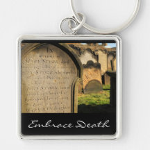 Old Gravestones Cemetery Keychains
