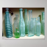 Old Green Glass Bottles posters