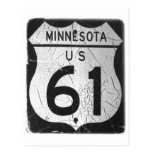 Old Highway 61 sign Post Card