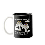 Old Hippies Never Die mugs