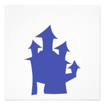 Old House. Deep Blue. Custom Invitations