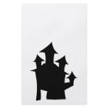 Old House Silhouette. Towers. Halloween. Custom flyers