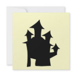 Old House Silhouette. Towers. Halloween. Custom invitations