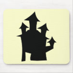 Old House Silhouette. Towers. Halloween. Custom mousepads