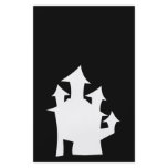 Old House Silhouette. White. Halloween. Custom flyers