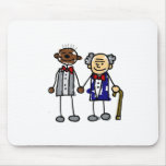 Old Interracial Gay Couple mousepads
