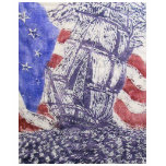 old ironsides woodcut print t-shirts