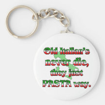 Old Italians Never Die Keychain