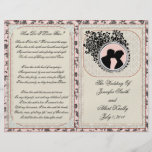 Old Lace Mauve Wedding Program Custom Flyer