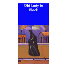 OLD LADY IN BLACK PERSONALIZED PHOTO CARD