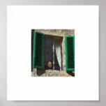 old lady in sienna (coloured pencil effect) print