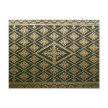 Old Leather Book Cover Green and Gold postcards