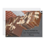Old Leather Suitcases with Tags Housewarming invitations