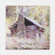 Old Log Cabin Magnets