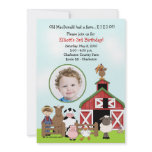Old MacDonald EIEIO Farm Barnyard Birthday PHOTO invitations
