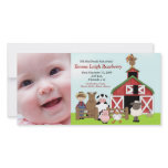 Old MacDonald Farm 8x4 Photo Birth Announcement photo cards