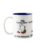 Old Man Awesome! Tennis Player mugs