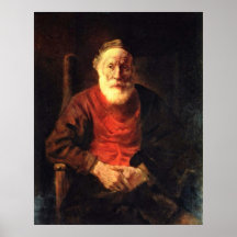 Old man in the armchair by Rembrandt van Rijn Print