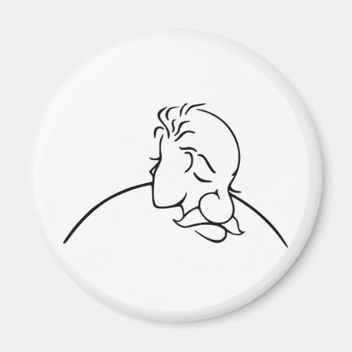 Old Man Or Young Lady Optical Illusion Magnets