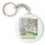Old Man & The Pharmacy Funny Offbeat Cartoon Gifts keychains