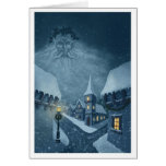 old man winter holiday greetingcard