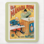 Old Manada Rum Vintage Drink Ad Art mousepads