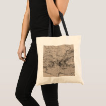 Old Map of Mediterranean Sea Canvas Bag