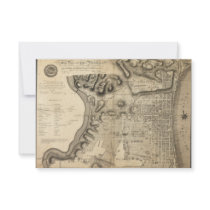 Old Map of Philadelphia Pennsylvania from 1796 Announcement