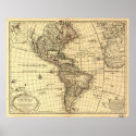 Old Map of Western Hemisphere. French 1780 posters