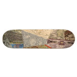 Old Maps Collage Skate Board Decks