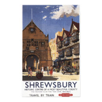 Old Market Hall View British Railways Poster posters