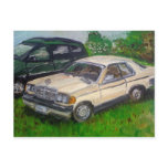 Old Mercedes painting postcards