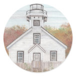 Old Mission Point Light House Round Sticker