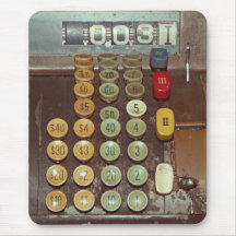 Old Money Counter - Antique Cash Register Mousepad