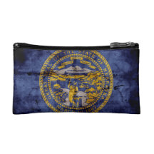 Old Nebraska Flag; Cosmetics Bags
