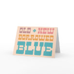 Old New Borrowed Blue Save the Date cards