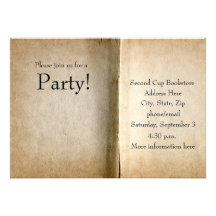 Old Pages Book Invitation