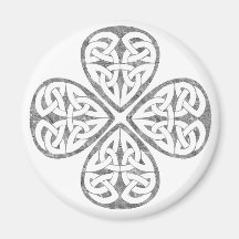 old paint shamrock celtic knot fridge magnet