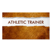 Old Paper Athletic Trainer Business Card