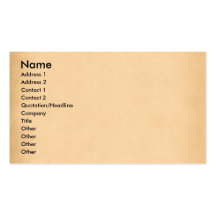 Old paper business card