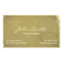 Old Paper Plastic Surgeon Business Card
