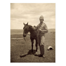 Old Photo of a British Soldier - Boer War Post Cards