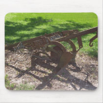 Old Ploughing Maching Mouse Mats