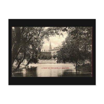 Old Postcard, "A Peep on the Ouse at Bedford" by gregoryolney2
