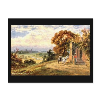 Old Postcard, A View of Warwick by gregoryolney2
