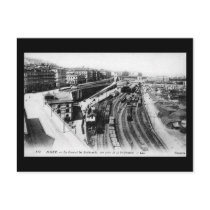 Old Postcard - Algiers Railway Station