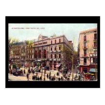 Old Postcard, Barcelona, Gran Teatro del Liceo
