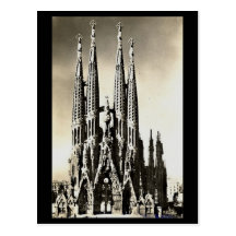Old Postcard - Barcelona, Sagrada Familia
