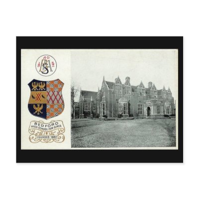 Old Postcard, Bedford High School for Girls by gregoryolney2